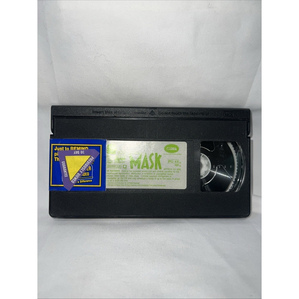 The Mask VHS 1994 Comedy Fantasy Jim Carrey New Line Home Video *Tape Only Read